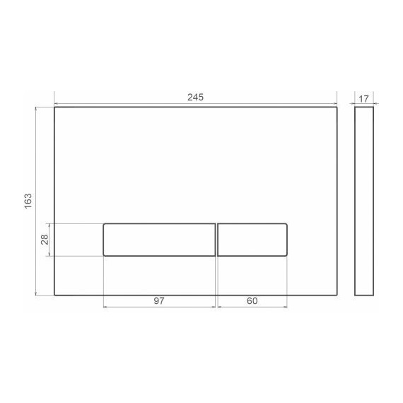 Кнопка смыва Sole S0120 Chrome - фото 4