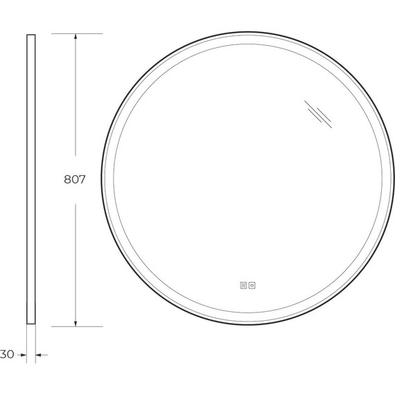 Зеркало Cezares Cadro Led 80 см CZR-SPC-CADRO-800-LED-TCH-WARM - фото 12