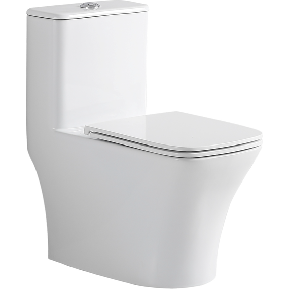 Унитаз-моноблок безободковый Sole Orax с тонкой крышкой микролифт - фото 