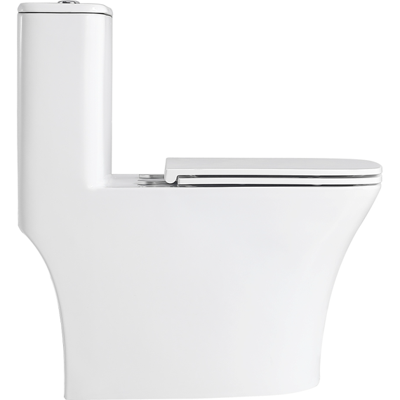 Унитаз-моноблок безободковый Sole Orax с тонкой крышкой микролифт - фото 2