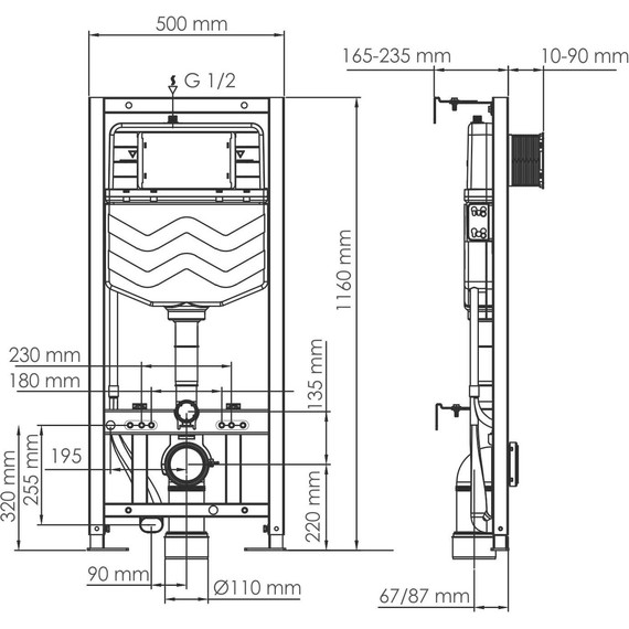 Инсталляция для унитаза WasserKraft Aller 10TLT.010.ME.BN01 - фото 3