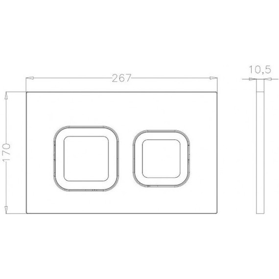 Кнопка смыва Pestan Bettoserb 40006473, хром глянцевый - фото 2