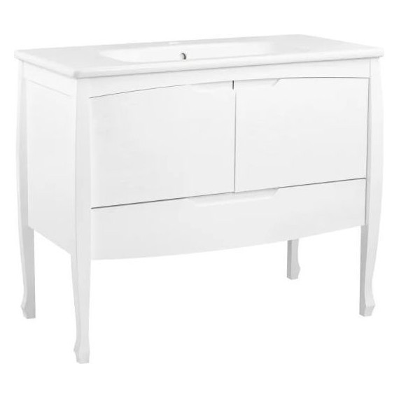 Тумба напольная с раковиной Pestan Lord 100 см LRD1000T-DR (раковина Dreja 100) белый - фото 