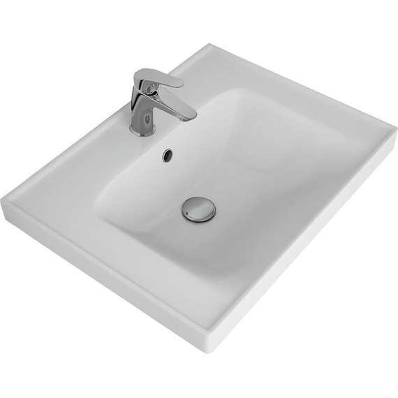 Тумба подвесная с раковиной Pestan Novel 60 см NVL600T-DR (раковина Dreja 60) белый - фото 2