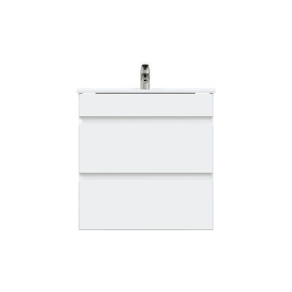 Тумба подвесная с раковиной Mirsant Next 60/2 см (раковина Next 60), белый - фото 5