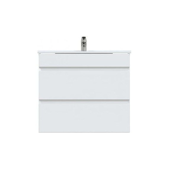 Тумба подвесная с раковиной Mirsant Next 70/2 см с доводчиком (раковина Next 70), белый - фото 5