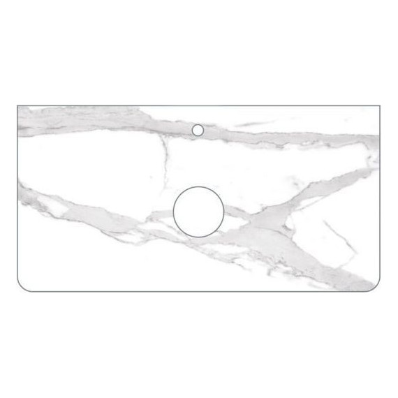 Столешница Mirsant Callacatta 60 см, белый мрамор - фото 