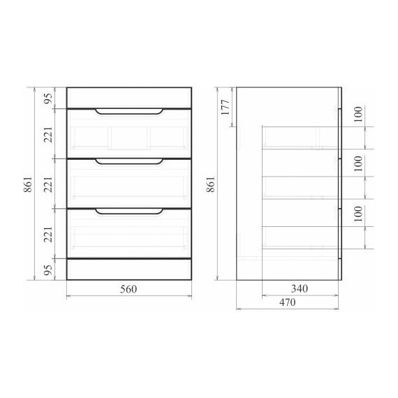 Тумба напольная с раковиной Mirsant Soho quadro 120 см L (раковина Fly2), белый - фото 10