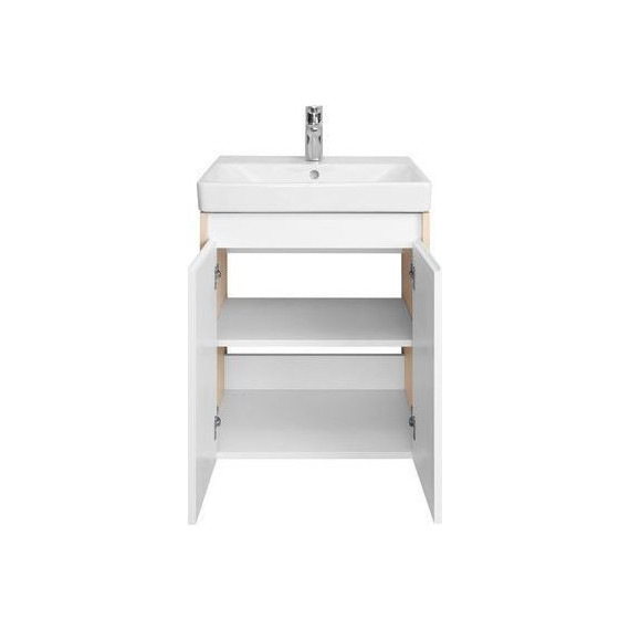 Тумба универсальная с раковиной Акватон Сканди Doors 55 см 1A278801SDB20, дуб верона/белый глянцевый (ножки в комплекте) - фото 3