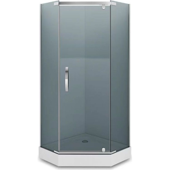 Душевое ограждение Loranto Neo 90x90 см CS-22112 (стекло 8 мм) хром/тонированное - фото 