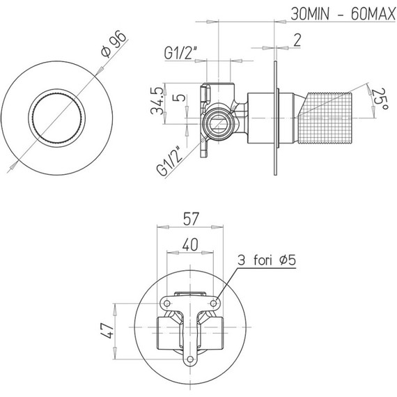Смеситель для душа Paini Cox Grip 7GPJ690, матовое золото - фото 6