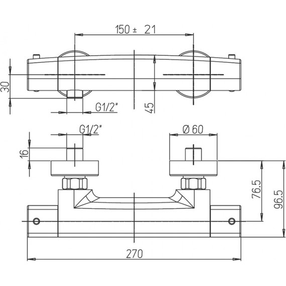 Смеситель для душа с термостатом Paini Nove 09CR511TH - фото 3