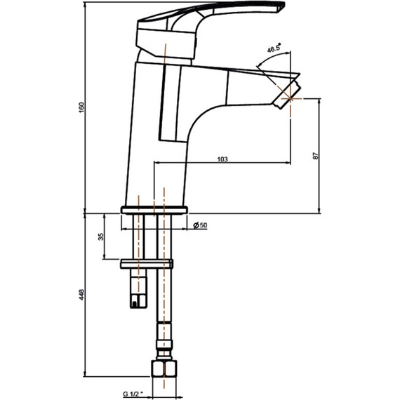 Смеситель для раковины Paini Atomix D1CR205GKM - фото 3