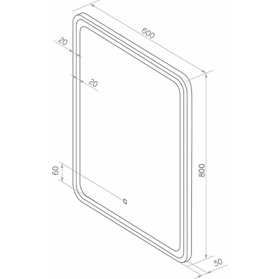 Зеркало Континент Enjoy Black Led 60 см ЗЛП1100 - фото 15