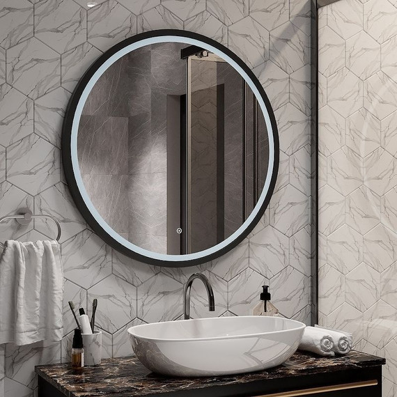 Зеркало Континент Style Black Led 60 см ЗЛП1016 - фото 9