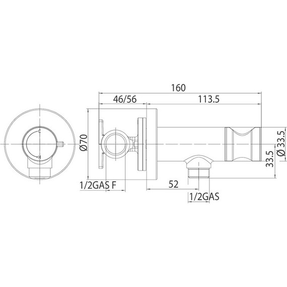 Набор для гигиенического душа Bossini Paloma Flat E37011B.021 (с прогрессивным картриджем​) золото - фото 2