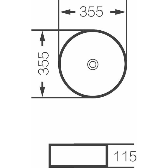 Раковина-чаша Grossman Color 35 см GR-5010GW, золото/белый - фото 4