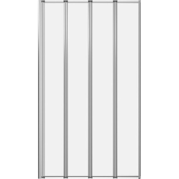 Шторка для ванны Grossman 800х1400 мм GR-107, хром/прозрачное - фото 