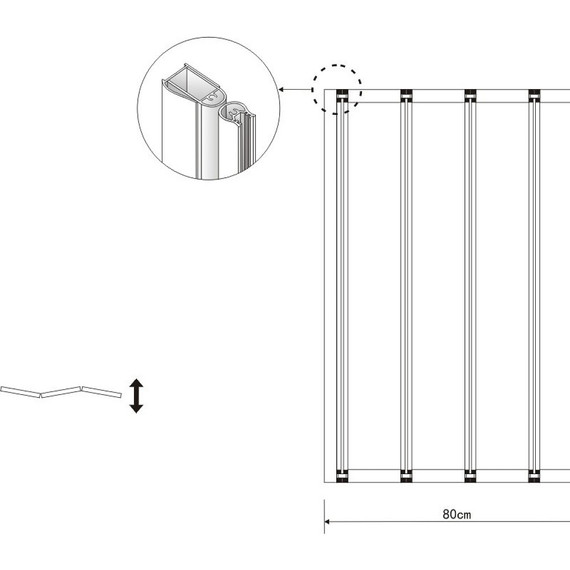 Шторка для ванны Grossman 800х1400 мм GR-107, хром/прозрачное - фото 5
