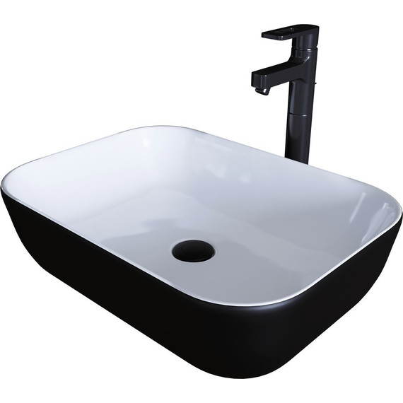 Раковина-чаша Grossman 46 см GR-4041BW, черный/белый - фото 4