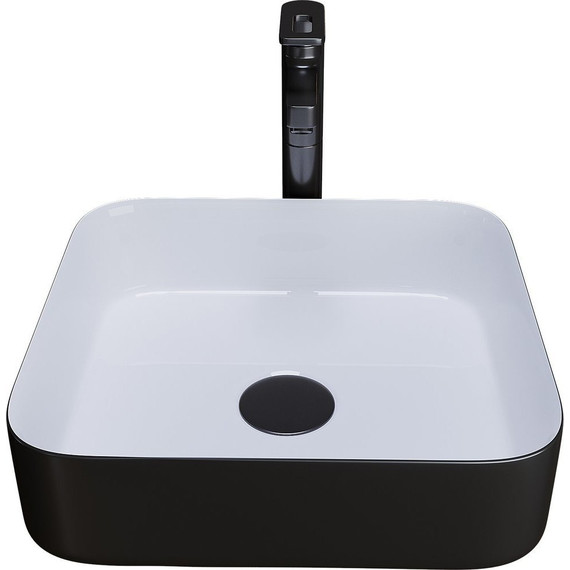 Раковина-чаша Grossman 38 см GR-4042BW, черный/белый - фото 5