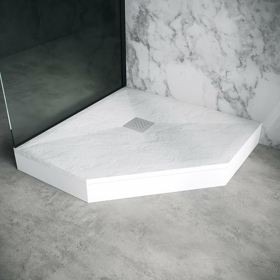 Поддон каменный Grossman Strong 90x90 см GR-S19090D, белый матовый - фото 5