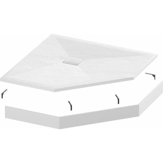 Поддон каменный Grossman Strong 90x90 см GR-S19090D, белый матовый - фото 2