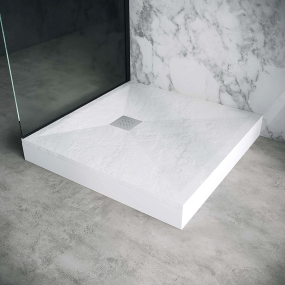 Поддон каменный Grossman Strong 90x90 см GR-S19090Q, белый матовый - фото 4