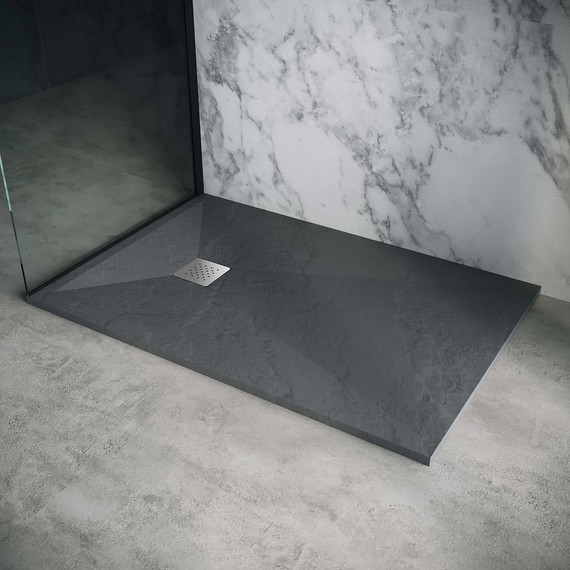 Поддон каменный Grossman Strong 100x70 см GR-S270100Q, графит матовый - фото 5