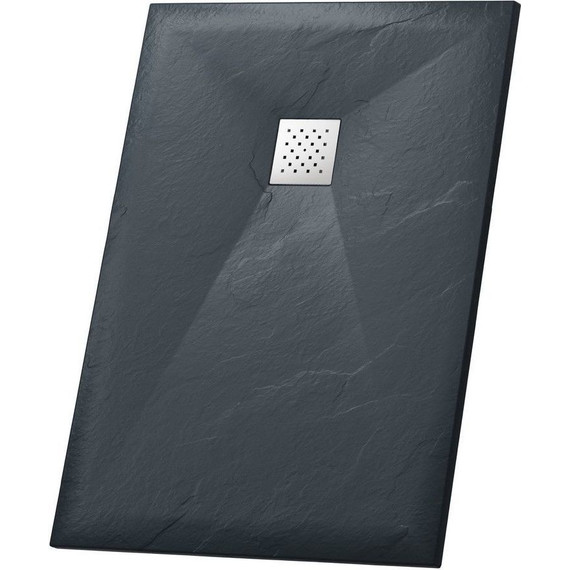 Поддон каменный Grossman Strong 100x70 см GR-S270100Q, графит матовый - фото 
