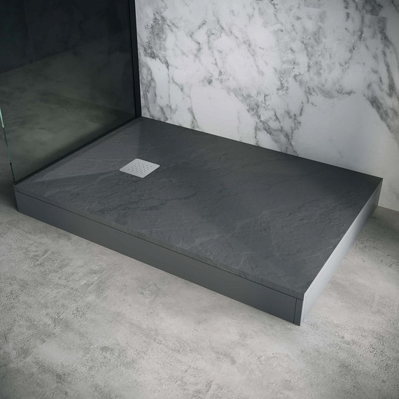 Поддон каменный Grossman Strong 100x90 см GR-S290100Q, графит матовый - фото 5