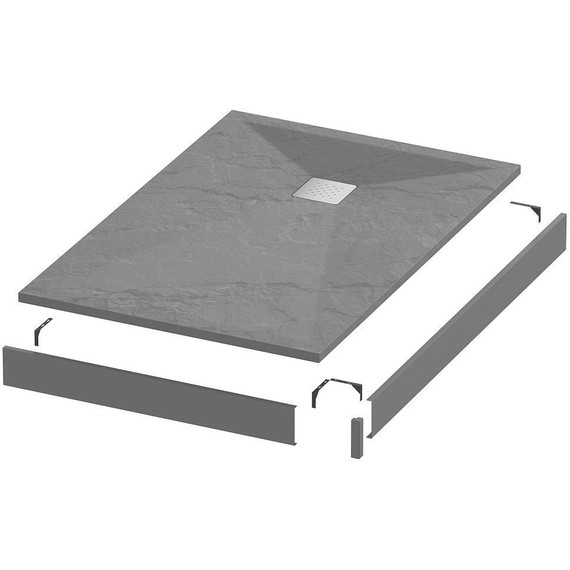 Поддон каменный Grossman Strong 110x90 см GR-S290110Q, графит матовый - фото 3