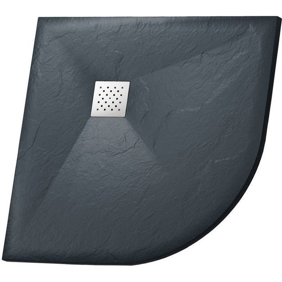 Поддон каменный Grossman Strong 90x90 см GR-S29090, графит матовый - фото 