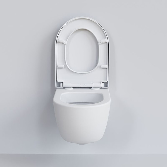 Унитаз подвесной безободковый Ambassador Abner 103T20101R, белый матовый, Цвет производителя: белый матовый - фото 5