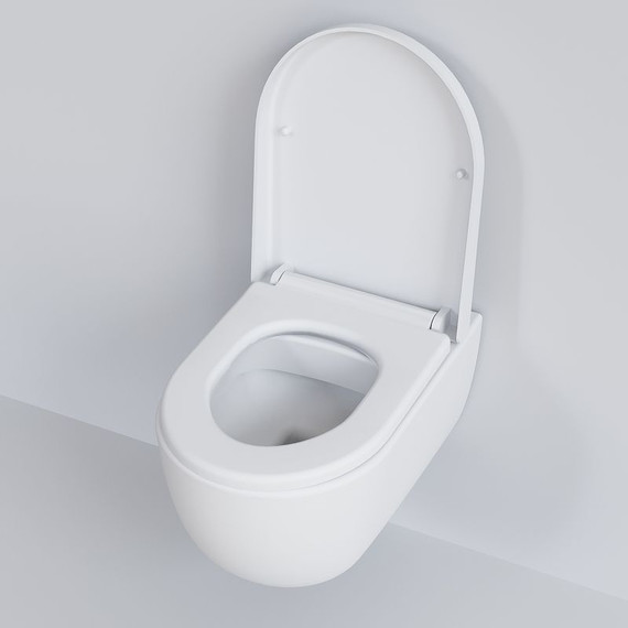 Унитаз подвесной безободковый Ambassador Abner 103T20101R, белый матовый, Цвет производителя: белый матовый - фото 6