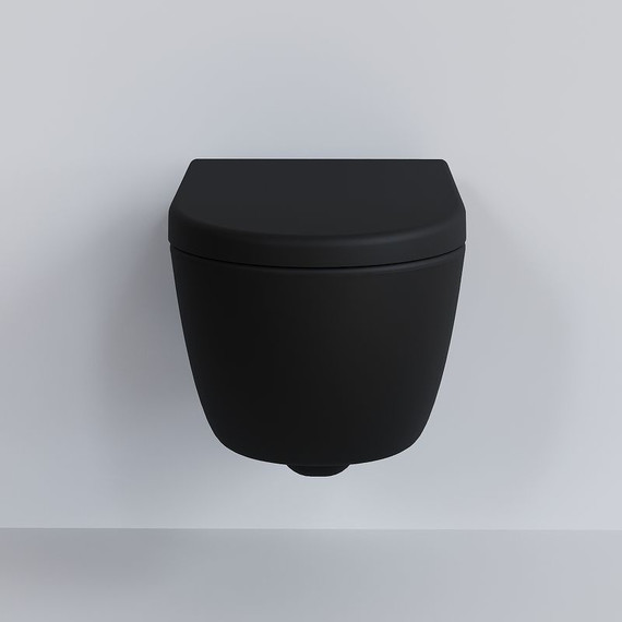 Унитаз подвесной безободковый Ambassador Abner 103T20201R, черный матовый, Цвет производителя: чёрный - фото 4