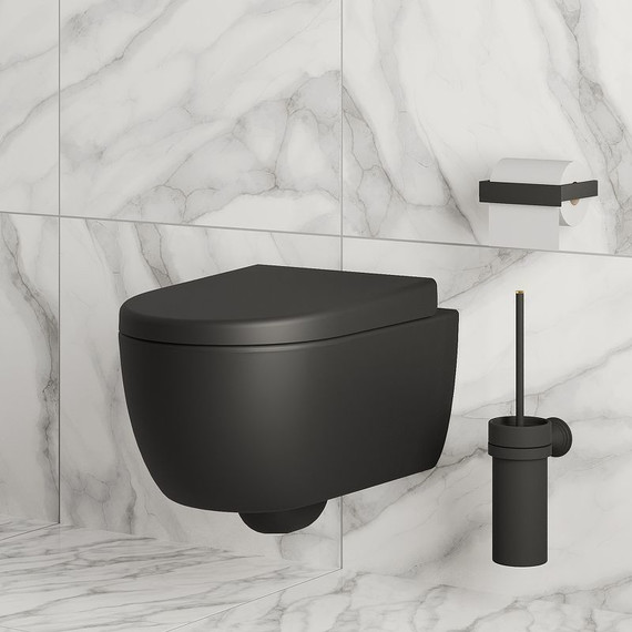 Унитаз подвесной безободковый Ambassador Abner 103T20201R, черный матовый, Цвет производителя: чёрный - фото 7