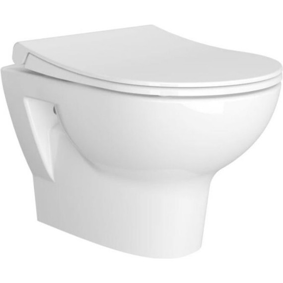 Унитаз подвесной безободковый Vitra Zentrum 5795B003-6077 с крышкой микролифт - фото 