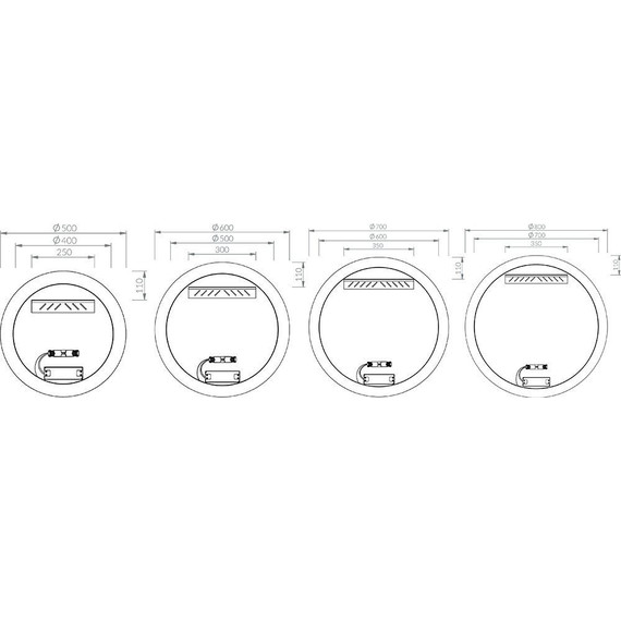 Зеркало Ravak Luna 70 см X000001579 - фото 4