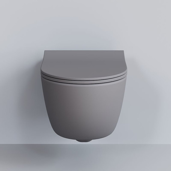 Унитаз подвесной безободковый Ambassador Abner 103T20301R, серый матовый, Цвет производителя: серый - фото 10