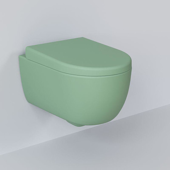 Унитаз подвесной безободковый Ambassador Abner 103T21001R, мятный матовый, Цвет производителя: зелёный - фото 