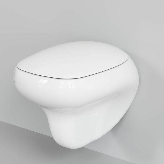 Унитаз подвесной безободковый Ambassador Diamond 123T20001R, Цвет производителя: белый - фото 3