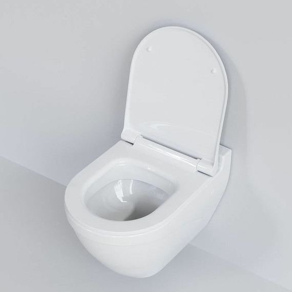 Унитаз подвесной безободковый Ambassador Nord 133T20001, Цвет производителя: белый - фото 11