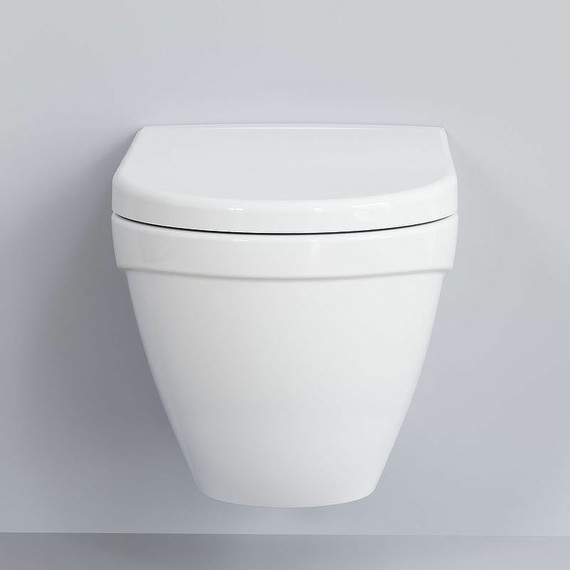 Унитаз подвесной безободковый Ambassador Nord 133T20001, Цвет производителя: белый - фото 4