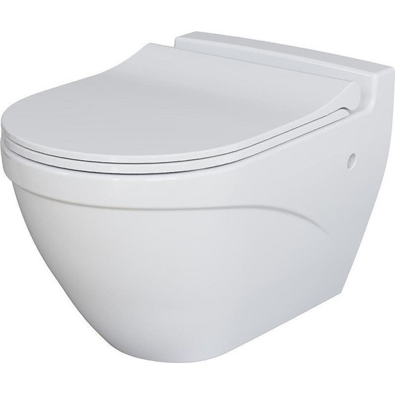 Унитаз подвесной безободковый Ambassador Nord 133T20001, Цвет производителя: белый - фото 7