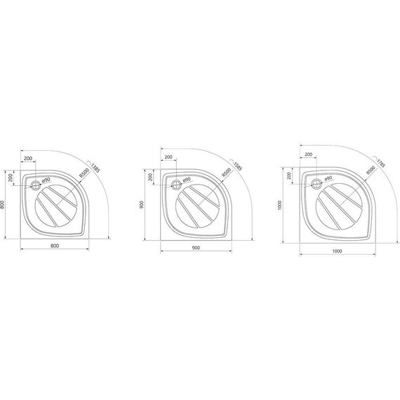 Поддон Ravak Elipso Pro 100х100 см XA23AA01010WM, белый матовый - фото 2