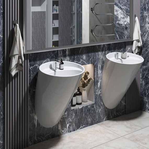 Раковина подвесная Ambassador Queen 53 см 116T20102, белый матовый - фото 7