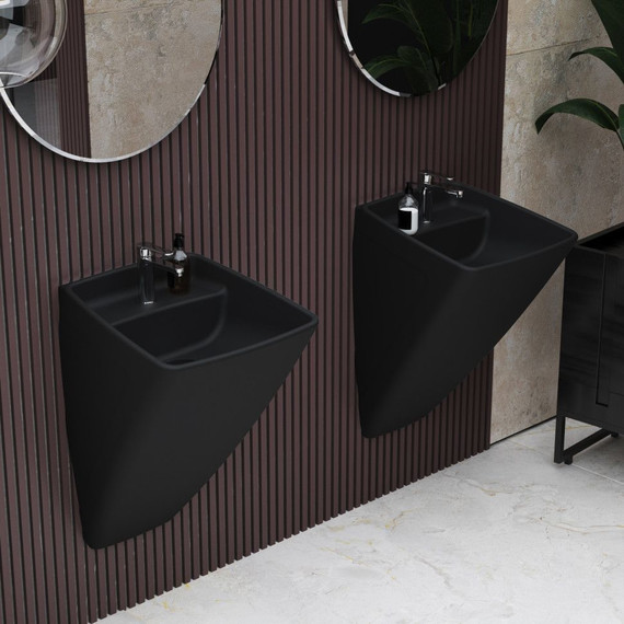 Раковина подвесная Ambassador Benefit 47 см 206T20201, черный матовый - фото 6