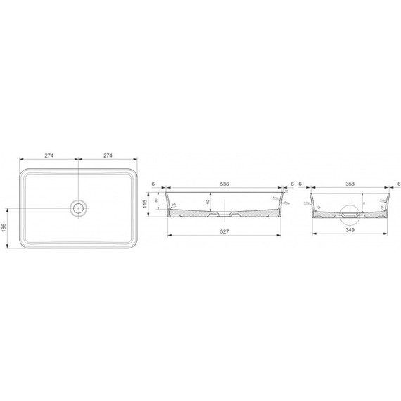 Раковина-чаша Ambassador Conrad 54 см 226T20001 - фото 6