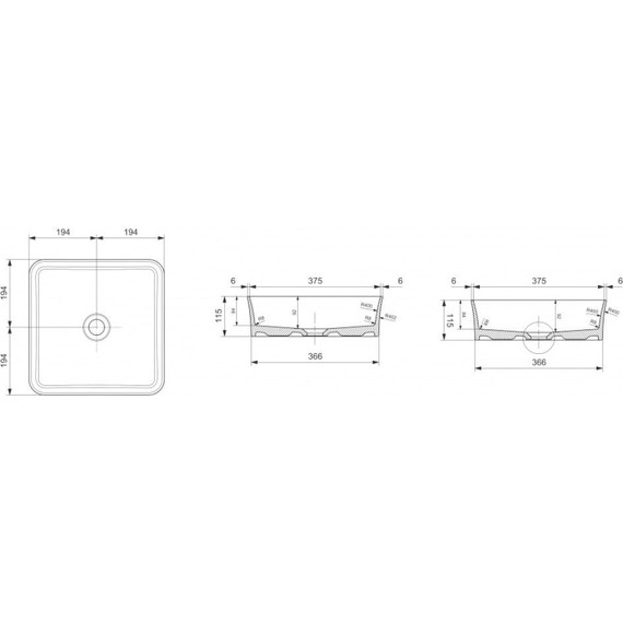 Раковина-чаша Ambassador Conrad 38 см 226T20002 - фото 6